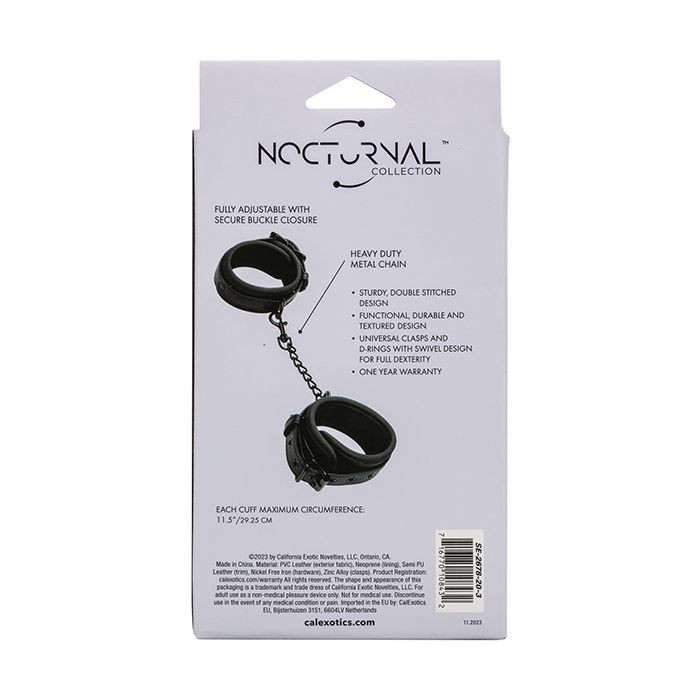 CalExotics Nocturnal Collection Adjustable Ankle Cuffs Black