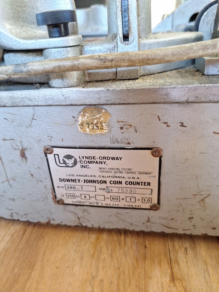 Downey Johnson Coin Counter/Roller