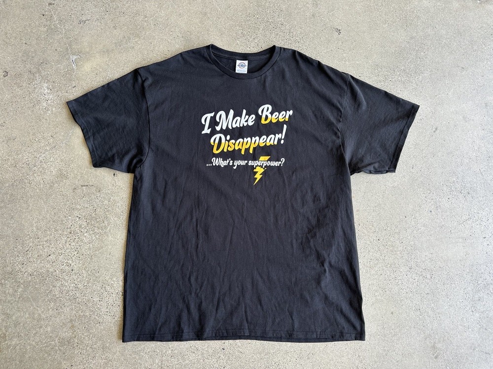 Vintage Delta Pro Weight “I Make Beer Disappear! What’s your Superpower?” Tshirt