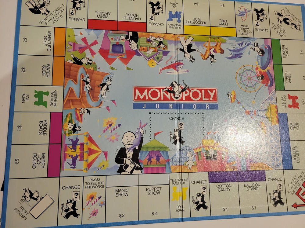 Monopoly Junior Board Only Replacement Game Part Replace Jeux Chance Go Jail