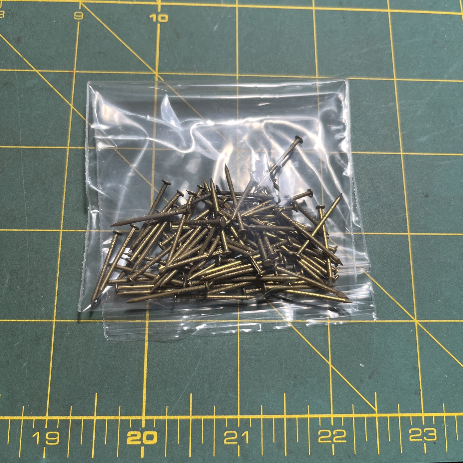 Vintage 100 Marine Grade Bronze Flathead Nails 7/8” Long