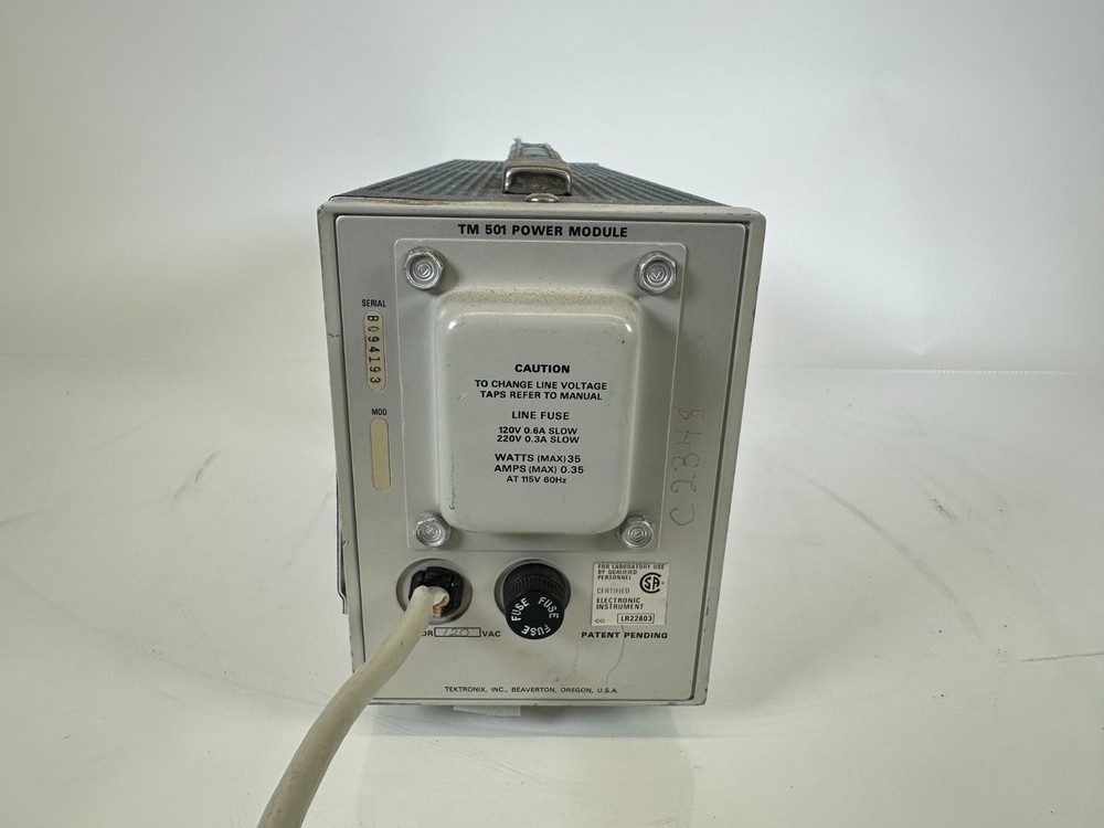 Tektronix AM503 Digital Current Probe Amplifier Plugin w/ TM 501 Power Module