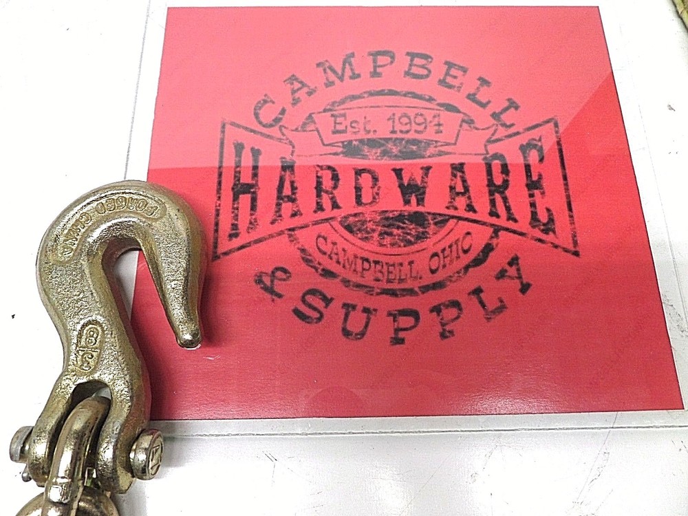 Auto Body Frame Machine Pull Chain 3/8" x 7' Grade 70 with 3/8" Grab Hook