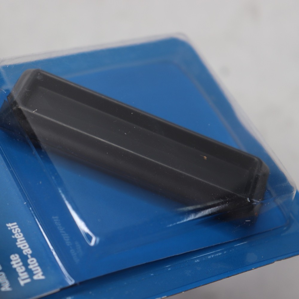 Prime-Line Black Plastic, Window Finger Pull, Self-Adhesive (2-pack)