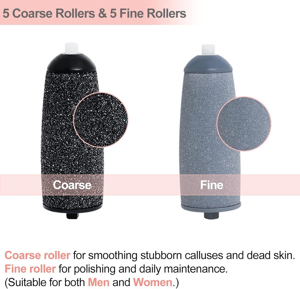 10 Pack Replacement Roller Refills Compatible with Finishing Black and Gray