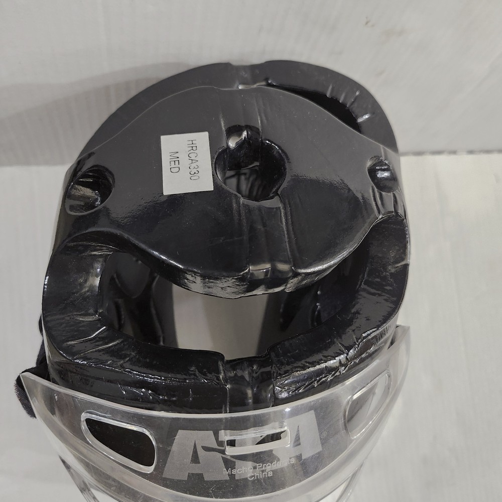 Macho ATA Sparring Helmet Size Medium Red Face Shield Martial Arts