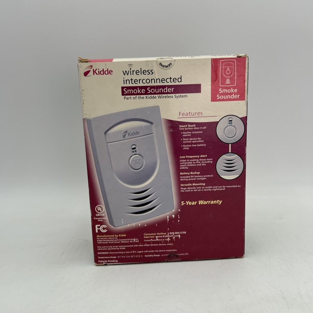 Kidde Wireless Interconnected Smoke Sounder RF-SND New