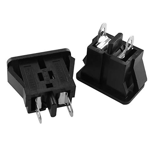 US 2-pin Plug AC Power Base Plug Panel Mount US Outlet Power Socket