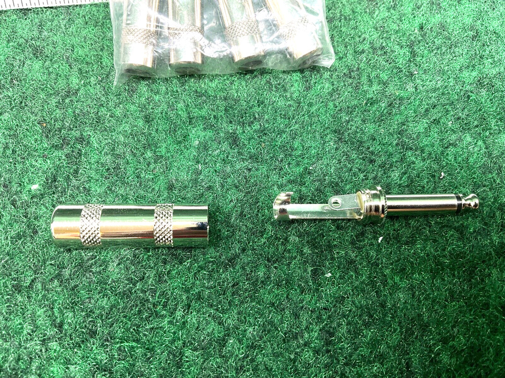 Audio 1/4" Plugs for Speaker Cables Patch Cables Snakes 5 Pack