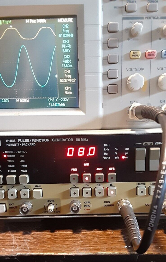 HP8116A 50MHz Pulse Function Generator WORKING 10V p-pk into 50 Ohm Progammable
