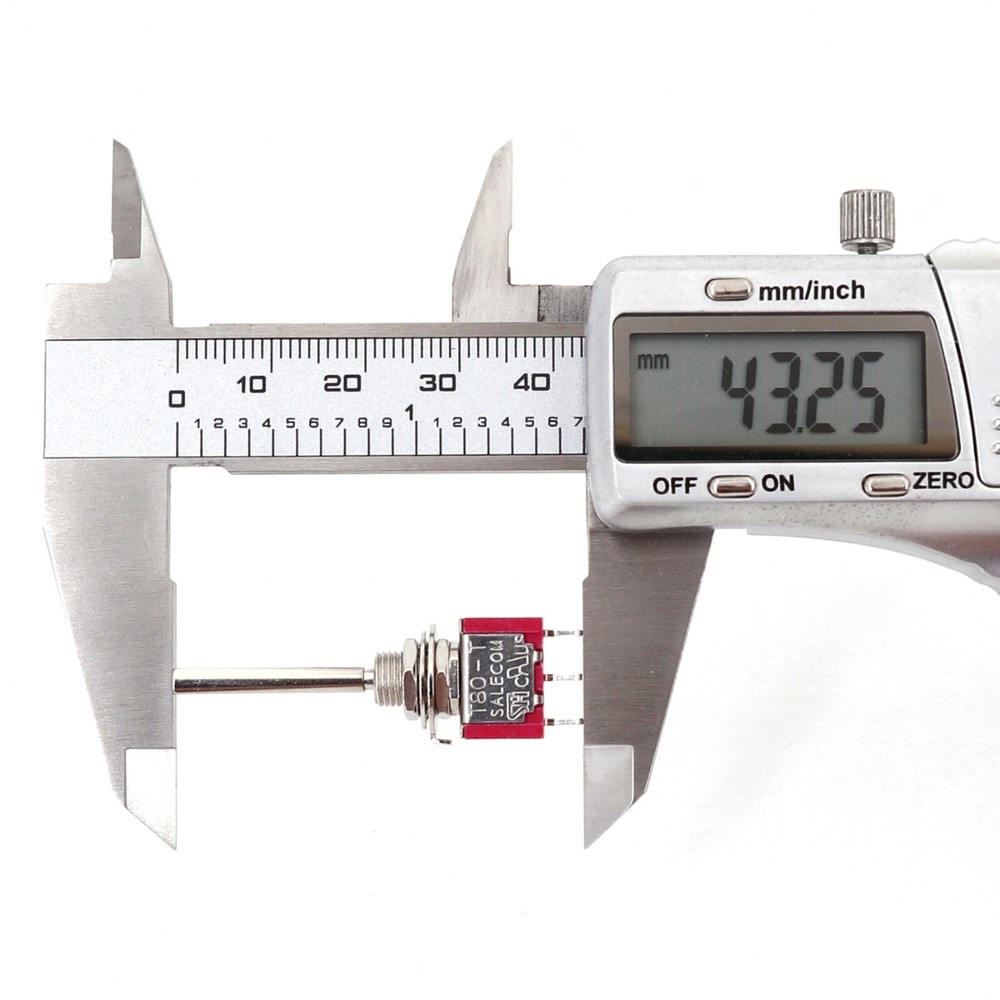 5Pcs SH T8014-U2 Long Flatted Handle ON-OFF-ON Latching SPDT Mini Toggle Switch