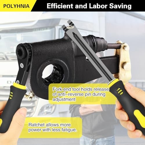 2 PCS Slack Adjuster Tools - Brake Adjustment for Semi, Fork End Release