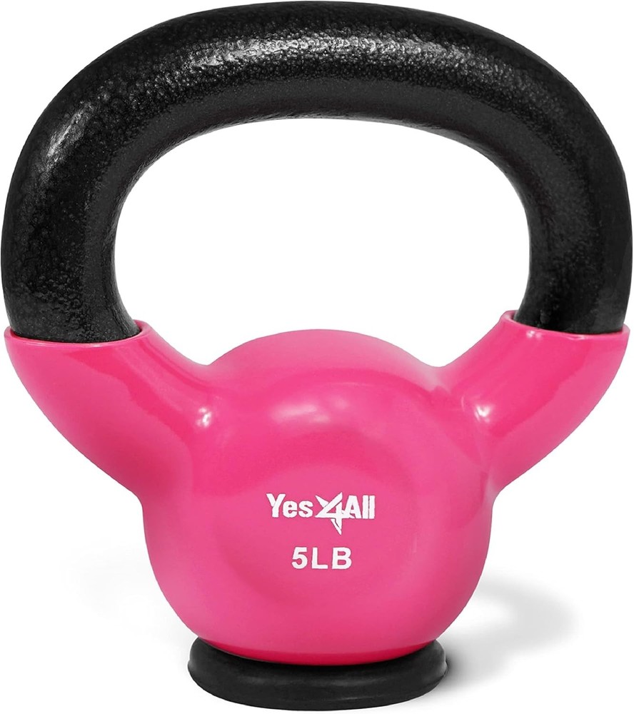 Kettlebell Set with Rubber Base, Ideal for Strength Training - 5-65 lbs Options