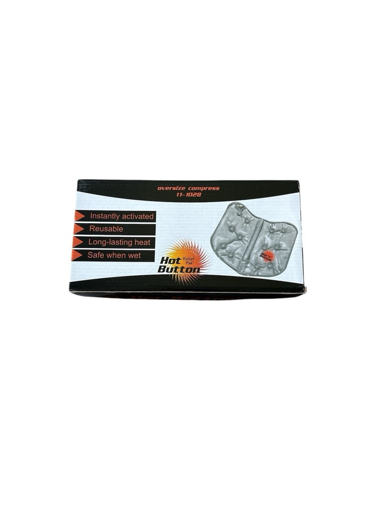 Relief Pak Hot Button Instant Reusable Hot Compress, Oversize
