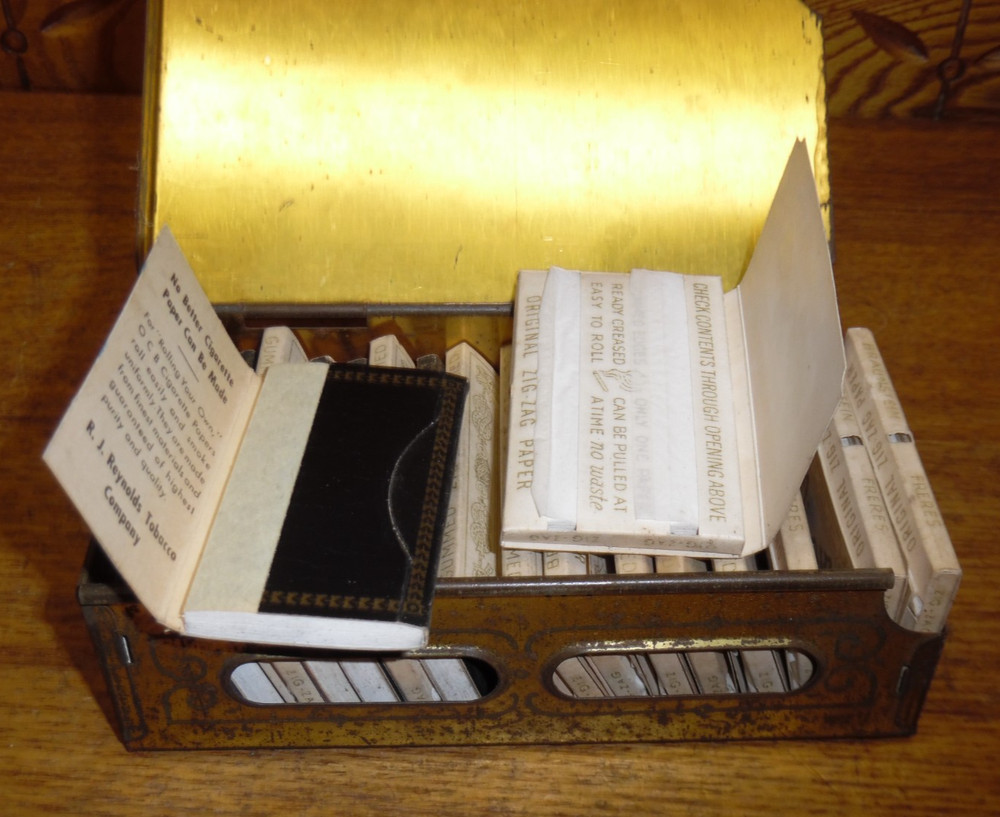 Antique Zig Zag Cigarette Papers Dispenser - Filled Up!