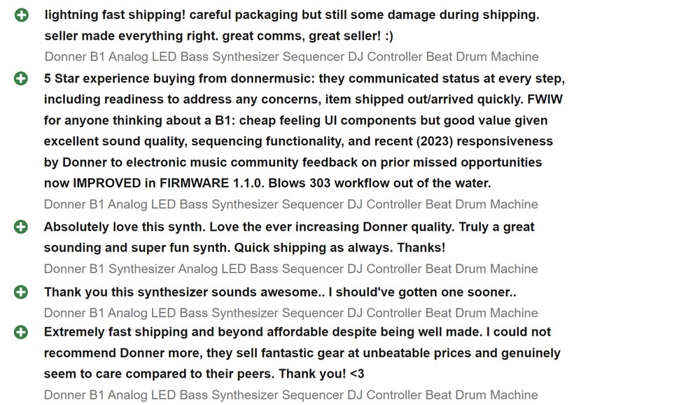 Donner B1 Analog LED Bass Synthesizer Sequencer With Drum Machine DJ Controller