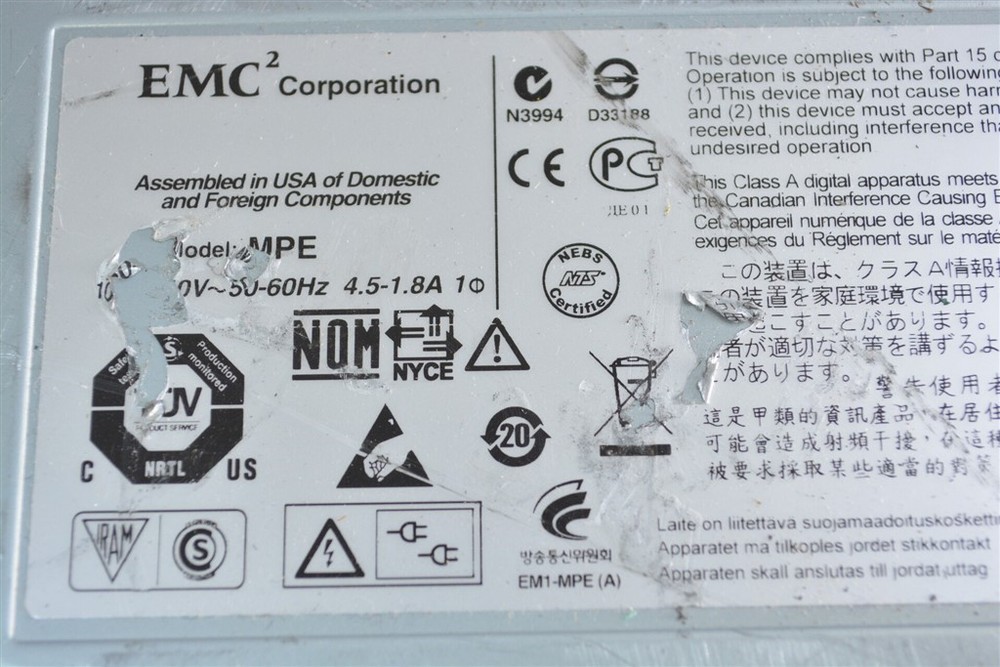 EMC2 MPE 12-Bay Dual Raid Controller Storage Array SEE NOTES
