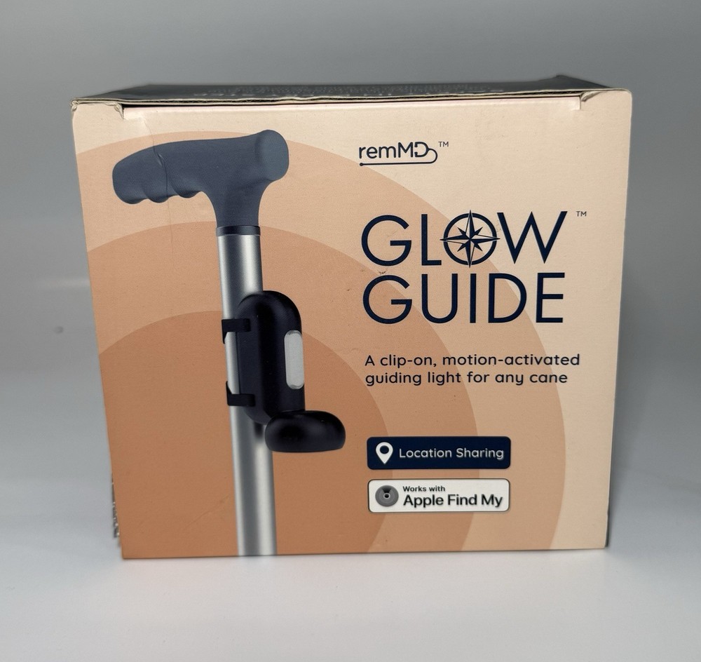 Smart Rechargeable Light W/Tracker Apple Compatible For Walking Cane Walker
