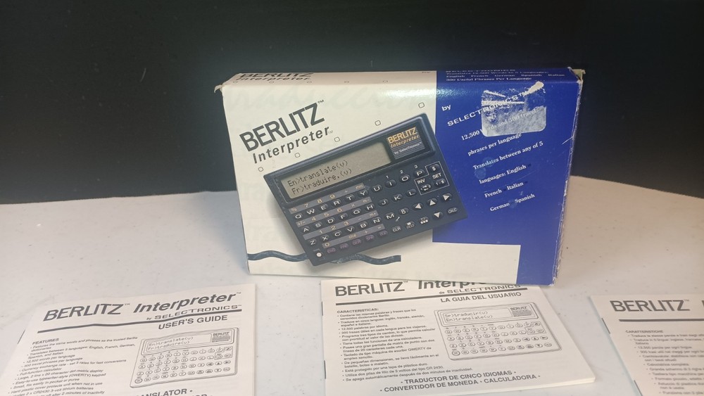 Berlitz Interpreter by Selectronics TR500 Five Language Translator Untested