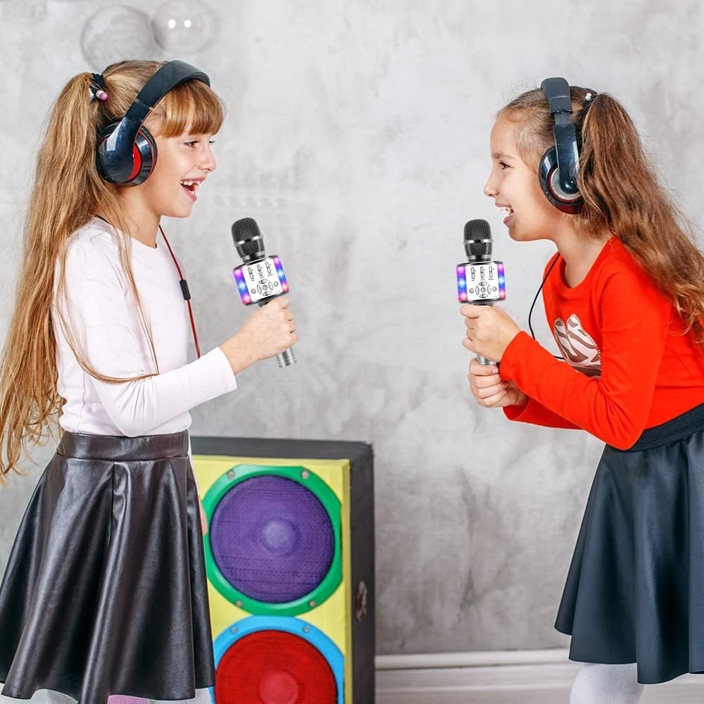 Portable Wireless Karaoke Microphone for Kids