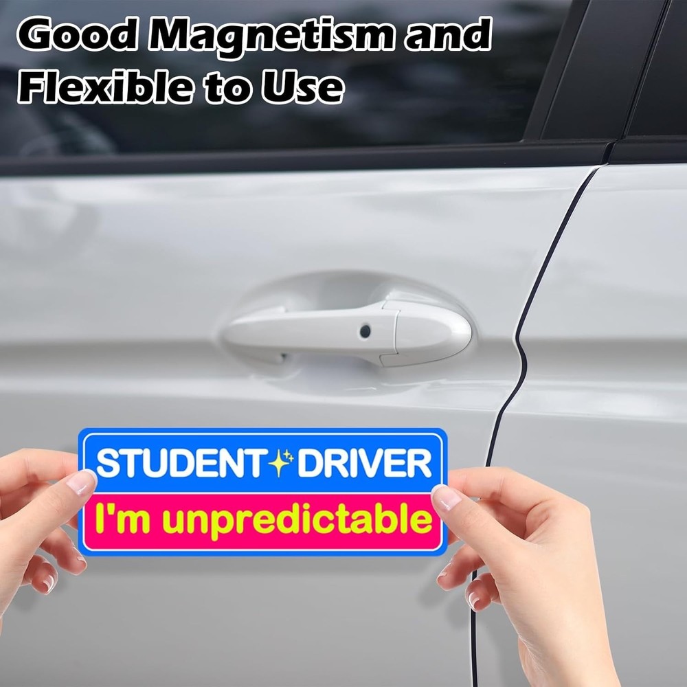 8Pc Student Driver Magnetic Sticker Set