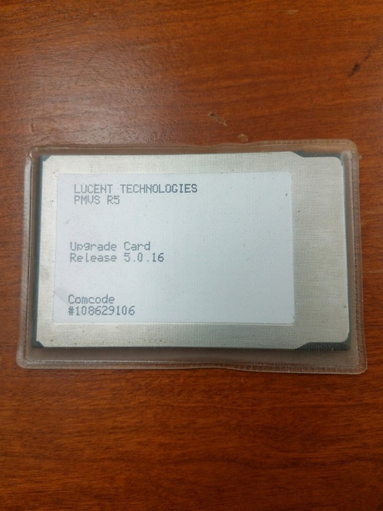 Lucent PMVS R5 Upgrade Card Release 5.0.16 Comcode 108629106