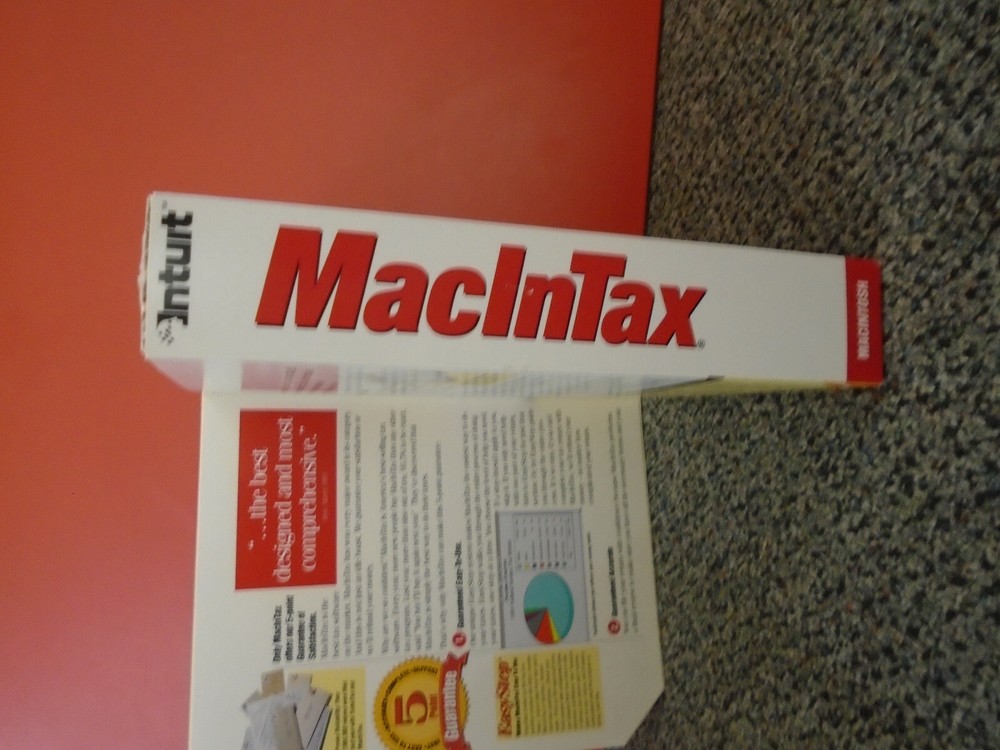 Vintge Quicken macintax tax preperation Software