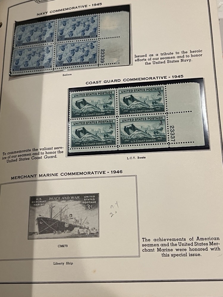 American Plate Block Album Volume II 1938-1950 with over 100 blocks
