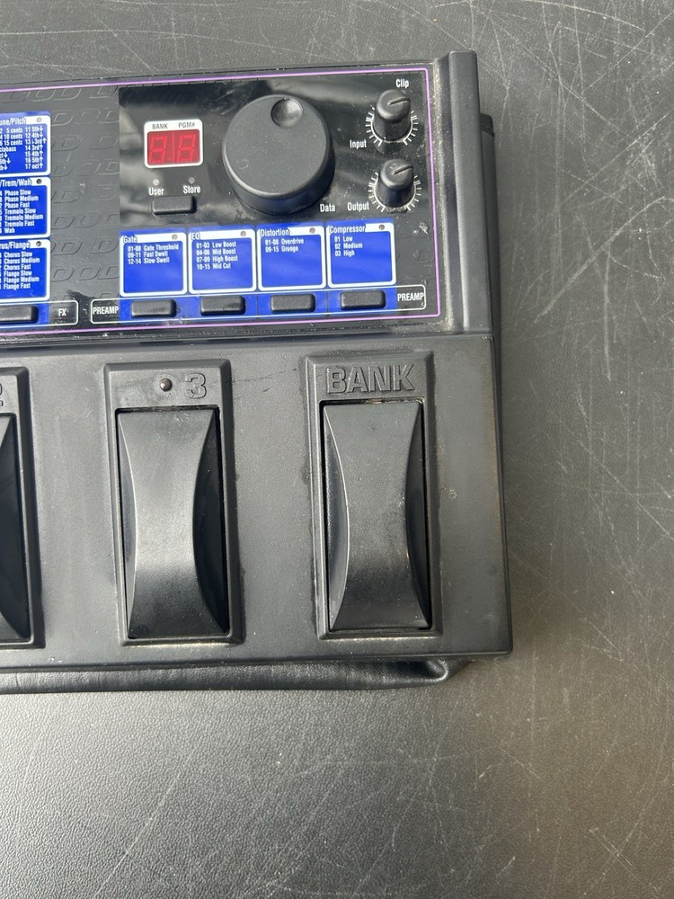 DOD FX-7 Guitar FX Processor/Preamp 4 Pedal w/ Leather Carrying Case
