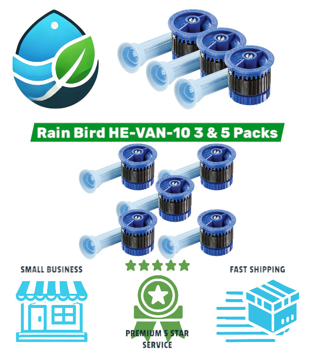 HE-VAN-10 3 & 5 Packs High-Efficiency Variable Arc Spray Nozzle 0-360°