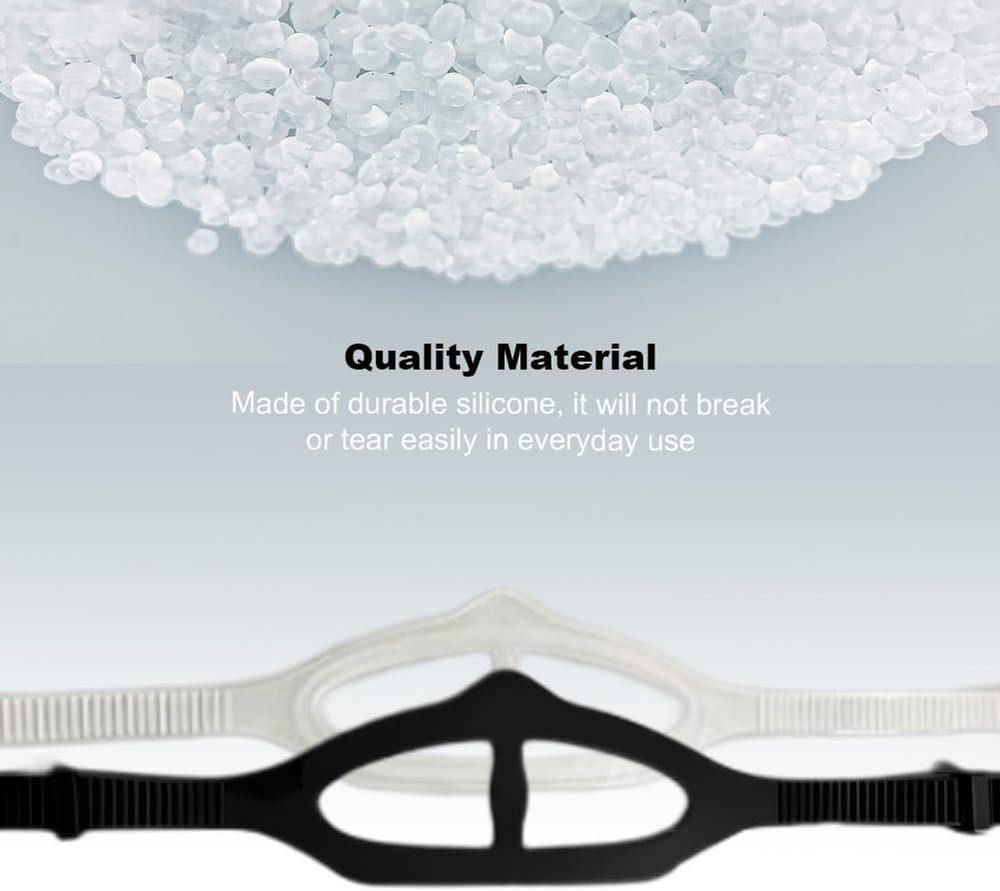 2Pcs Universal Silicone Mask Strap Replacement Scuba-Mask Strap, Swimming Goggle