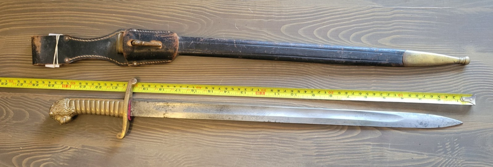 EXCELLENT! M1892 German/Bavarian Honor Guard Lion's Head Sword w/Sheath & Frog!