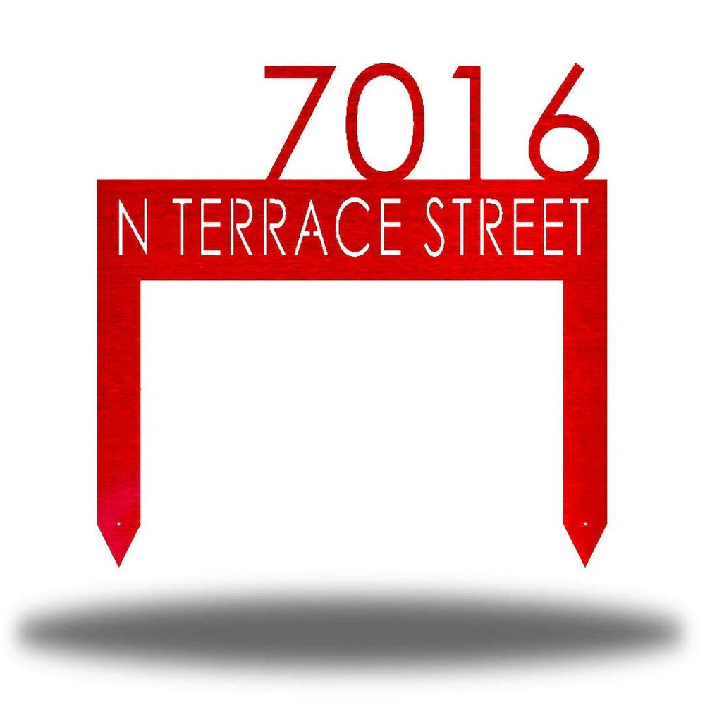 Custom Metal Address Yard Sign