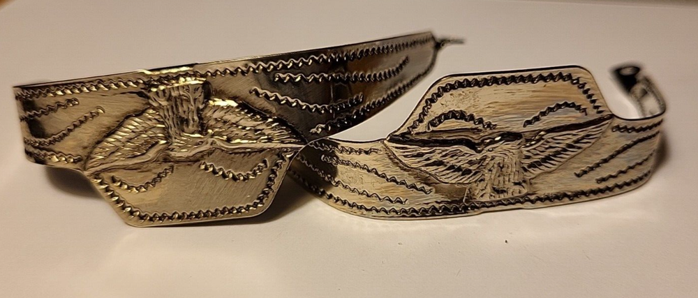 New Silver Tone Eagle Cowboy Biker Boot Tips Toe Plates Guards Square Toed Boots