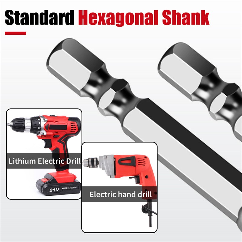 4X Eccentric Drill Bit Set Four-Flute Sawtooth Eccentric Drill Bit High Hardness