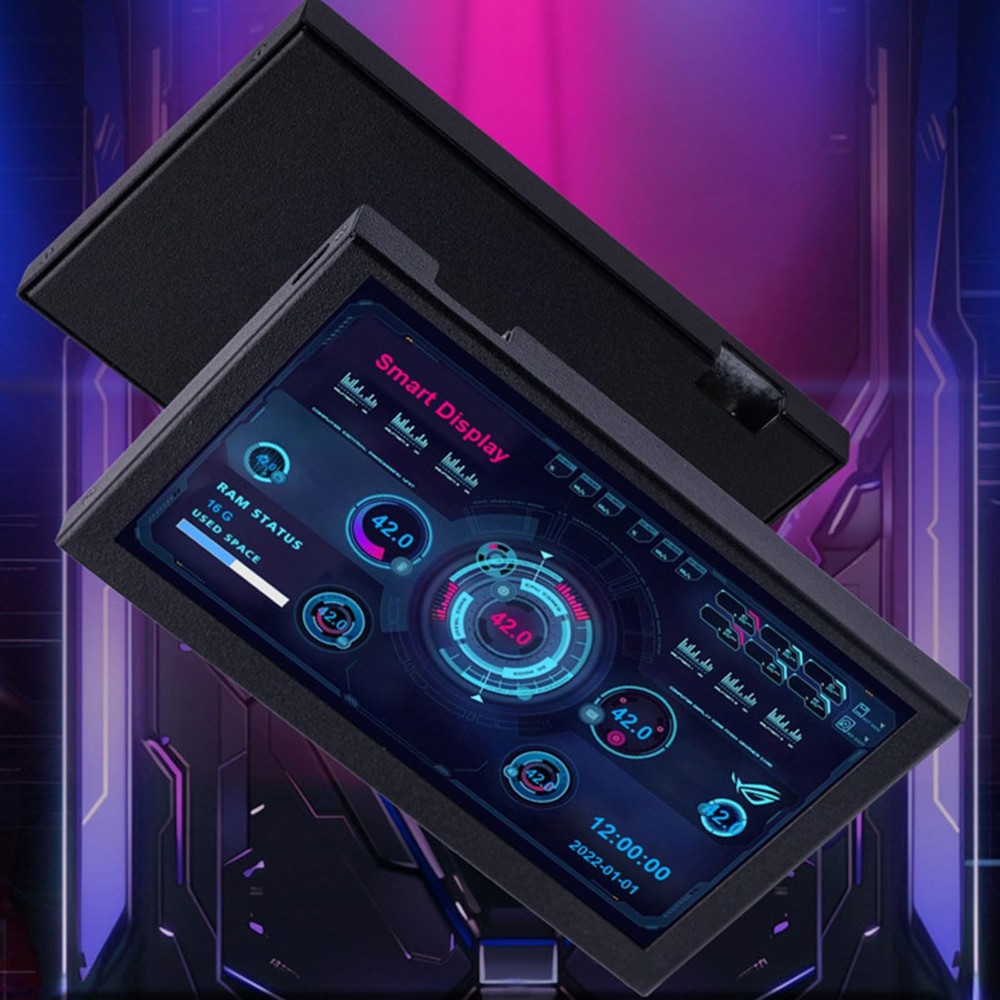 5inch USB Screen USB C Secondary Screen PC CPU Data Monitors Computer Tempera...