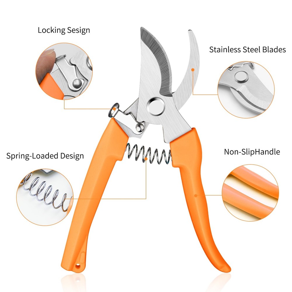 Flower Scissors, Flower Shears High Strength Steel Sharp, Ergonomic Handle Pr...