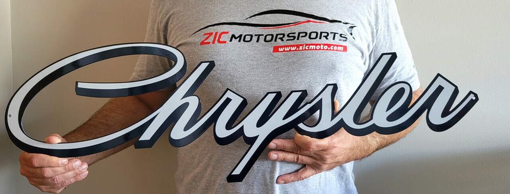 Chrysler Script Steel Magnet 7" x 2.1"