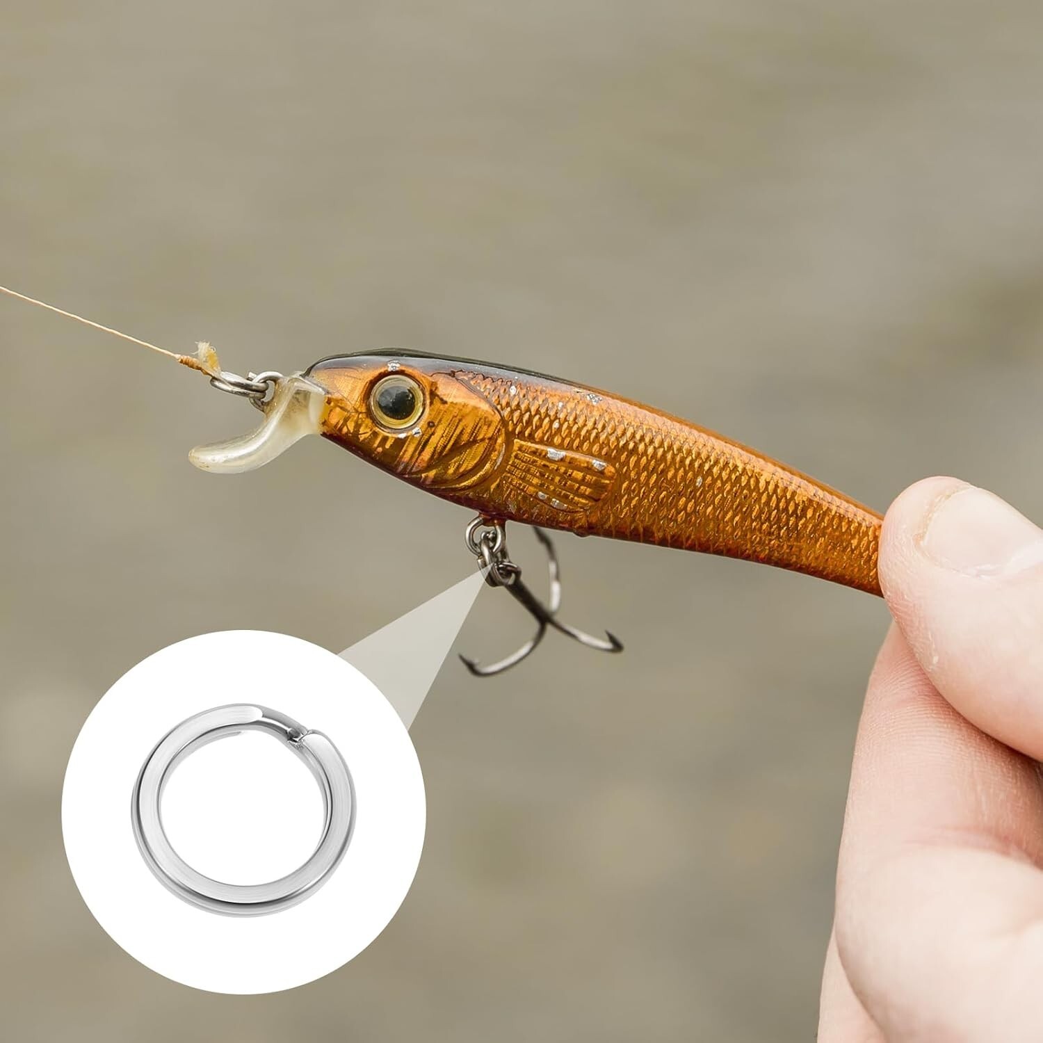 30pcs Split Rings 8mm Stainless Steel Small Key Chain Mini Keychain Rings Spl...