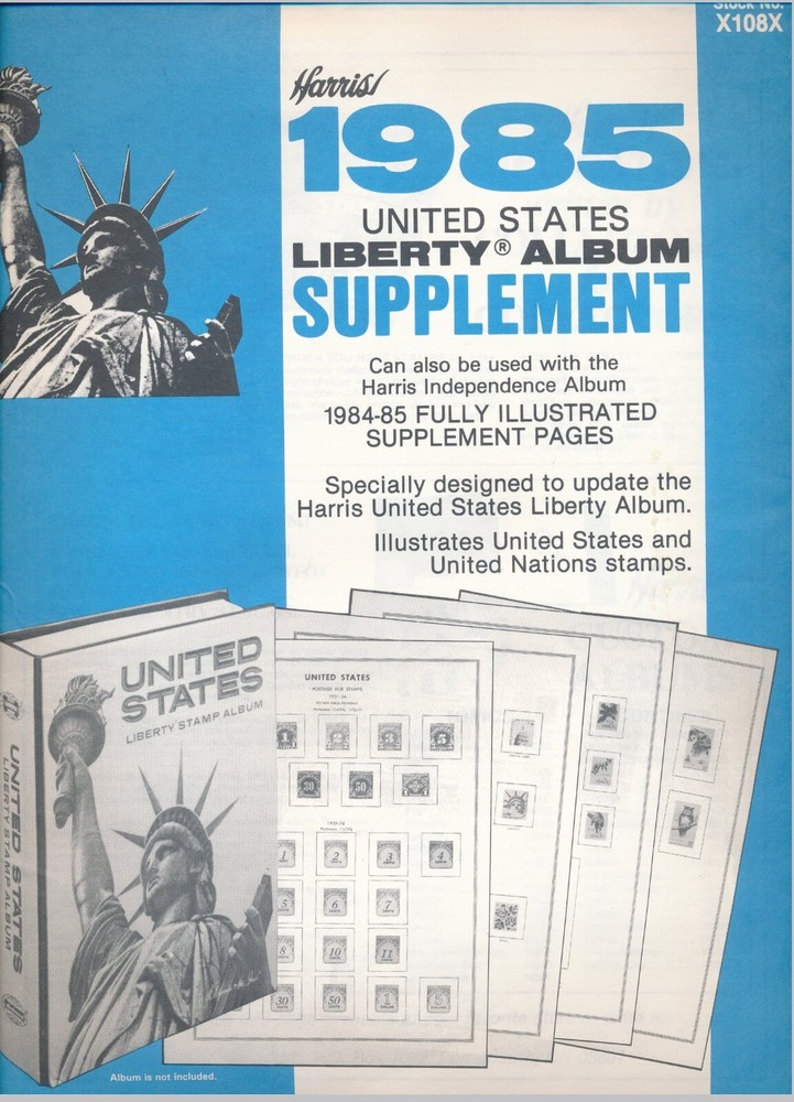 H E Harris Liberty 1 Supplement for Stamp issued in 1985 (Liberty I)