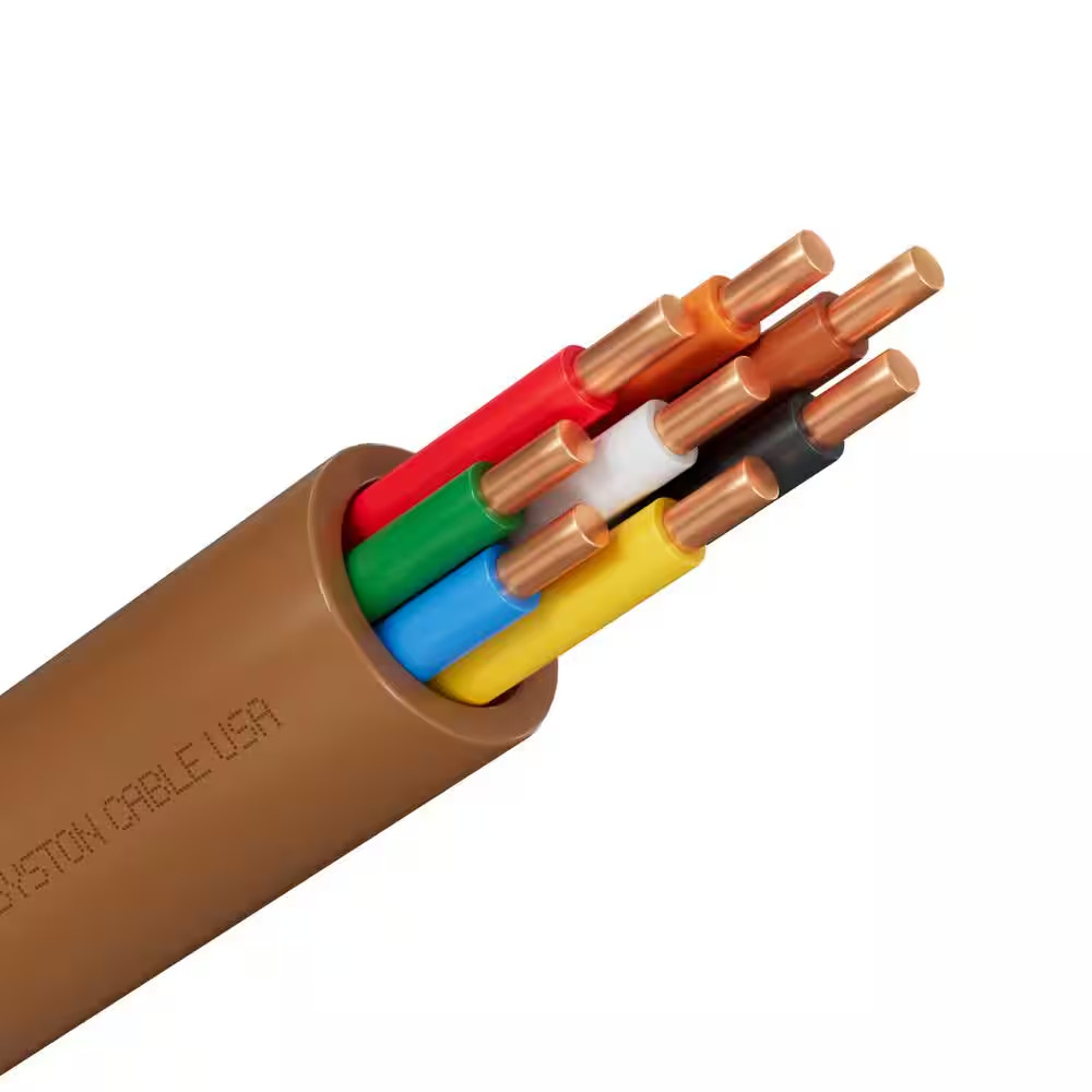 50 Ft. 18/8 Brown Solid Bare Copper CMR/CL3R Thermostat Wire