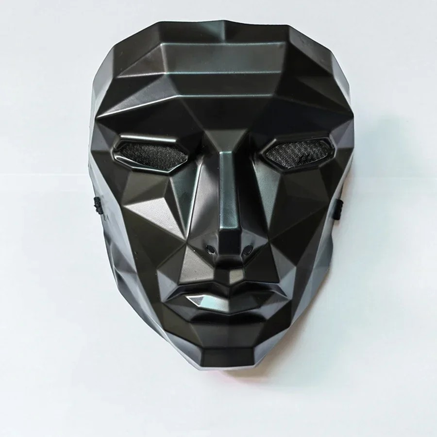 SQUID GAME MASK Front Man Frontman Black Hard Plastic Costume Masque