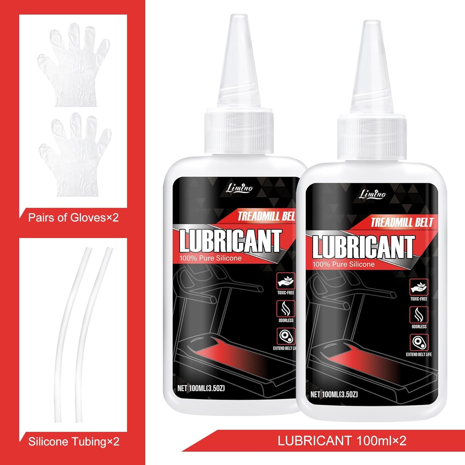 Fitness 100% Silicone Treadmill Belt Lubricant, Lube Application Tube