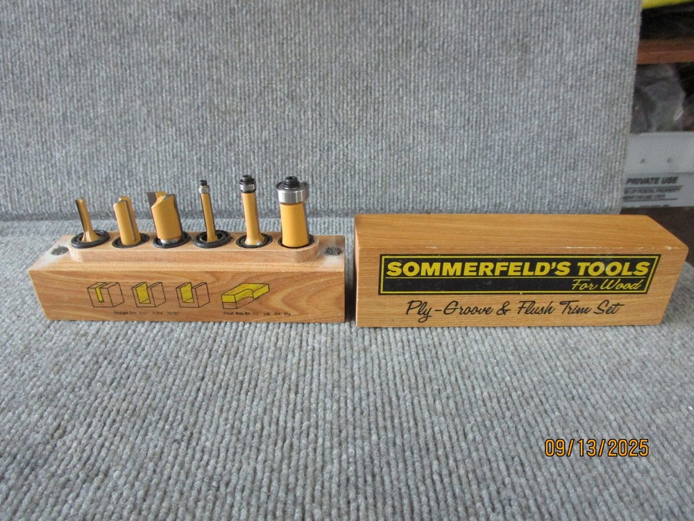 Sommerfield Tools Ply Groove & Flush Router Bit Trim Set