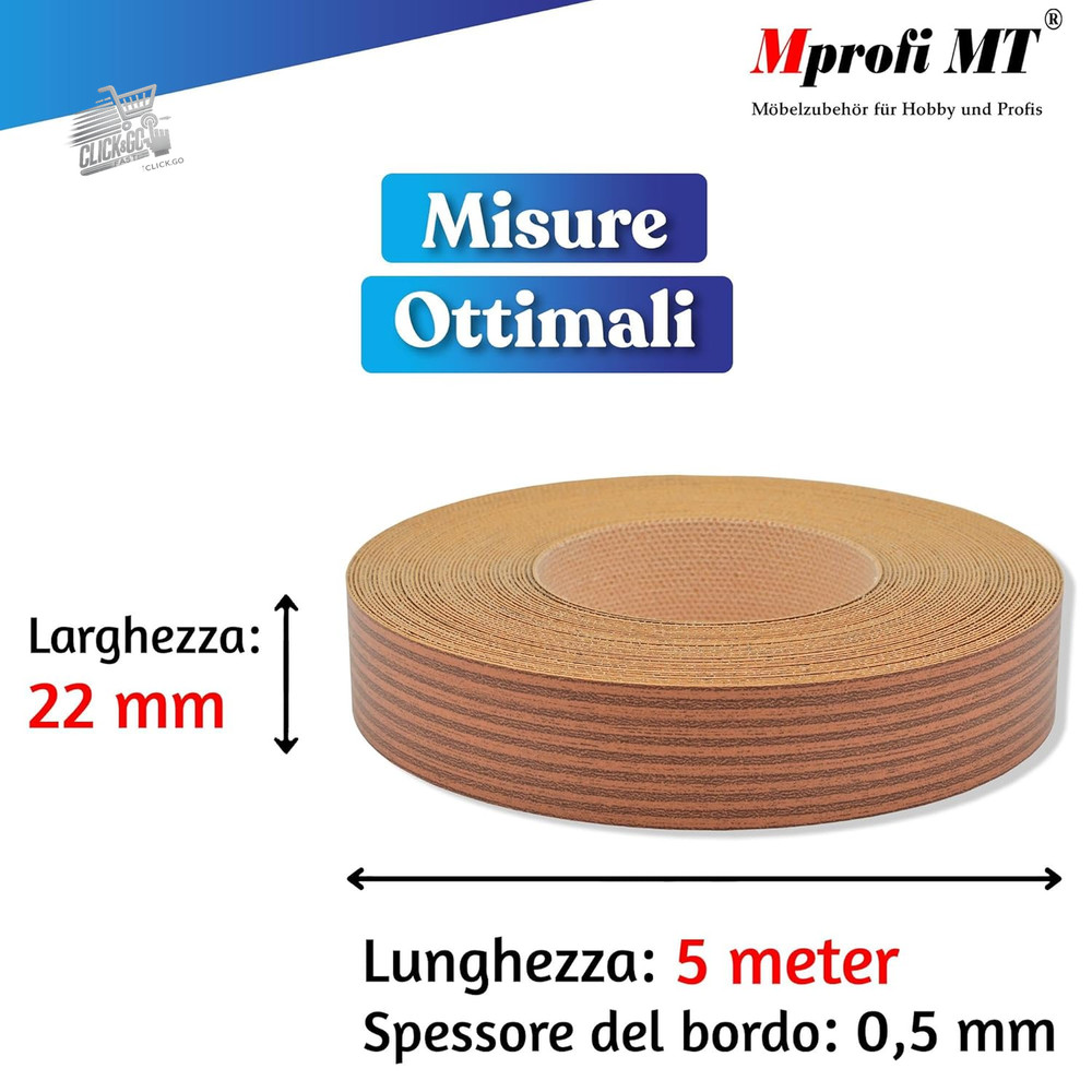 ® - Multiplex Effect Edge | 22mm X 5M | Easy to Apply | Kitchen Edge in