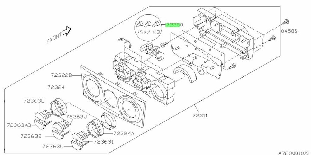 Genuine SUBARU OEM LAMP ASSEMBLY Forester 72350SA000
