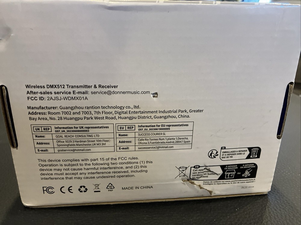 Donner Wireless DMX512 Transmitter Receiver System (5)