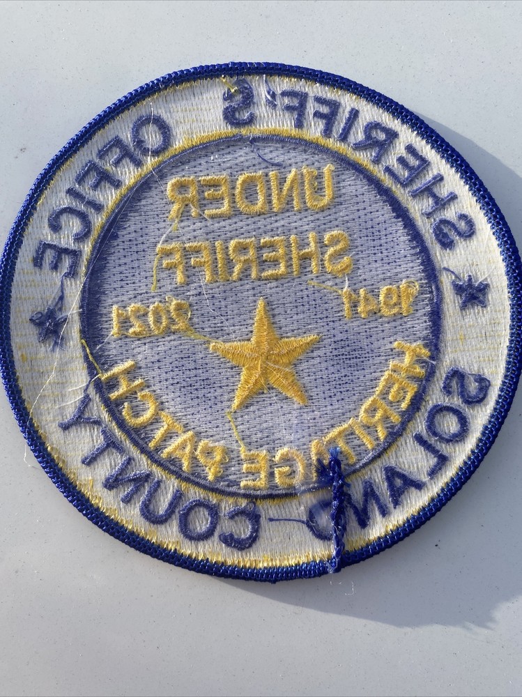 Solano County Undersheriff Heritage shoulder patch RARE