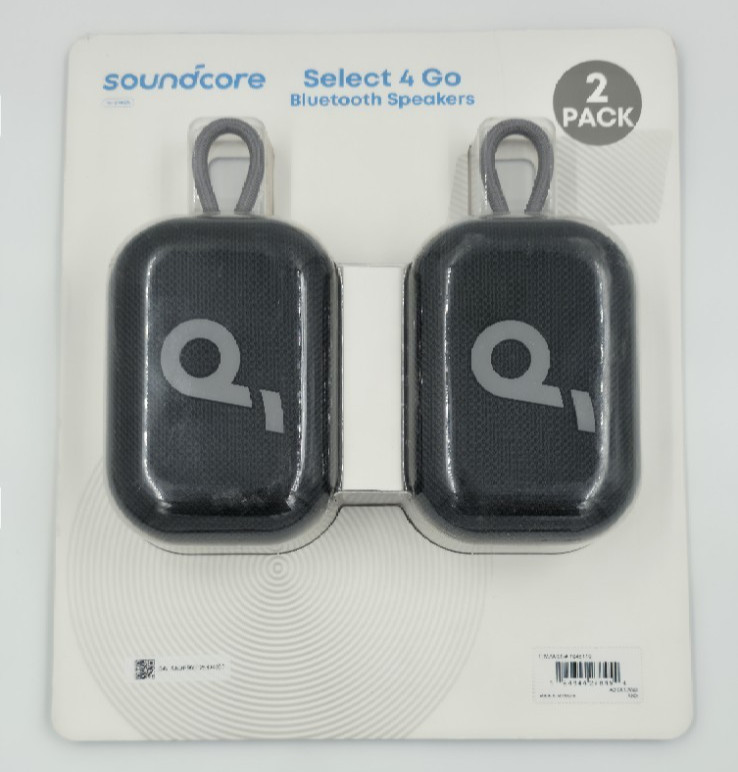 Soundcore Select 4 Go Bluetooth Speakers 2-Pack IP67 Waterproof 20H Playtime TWS