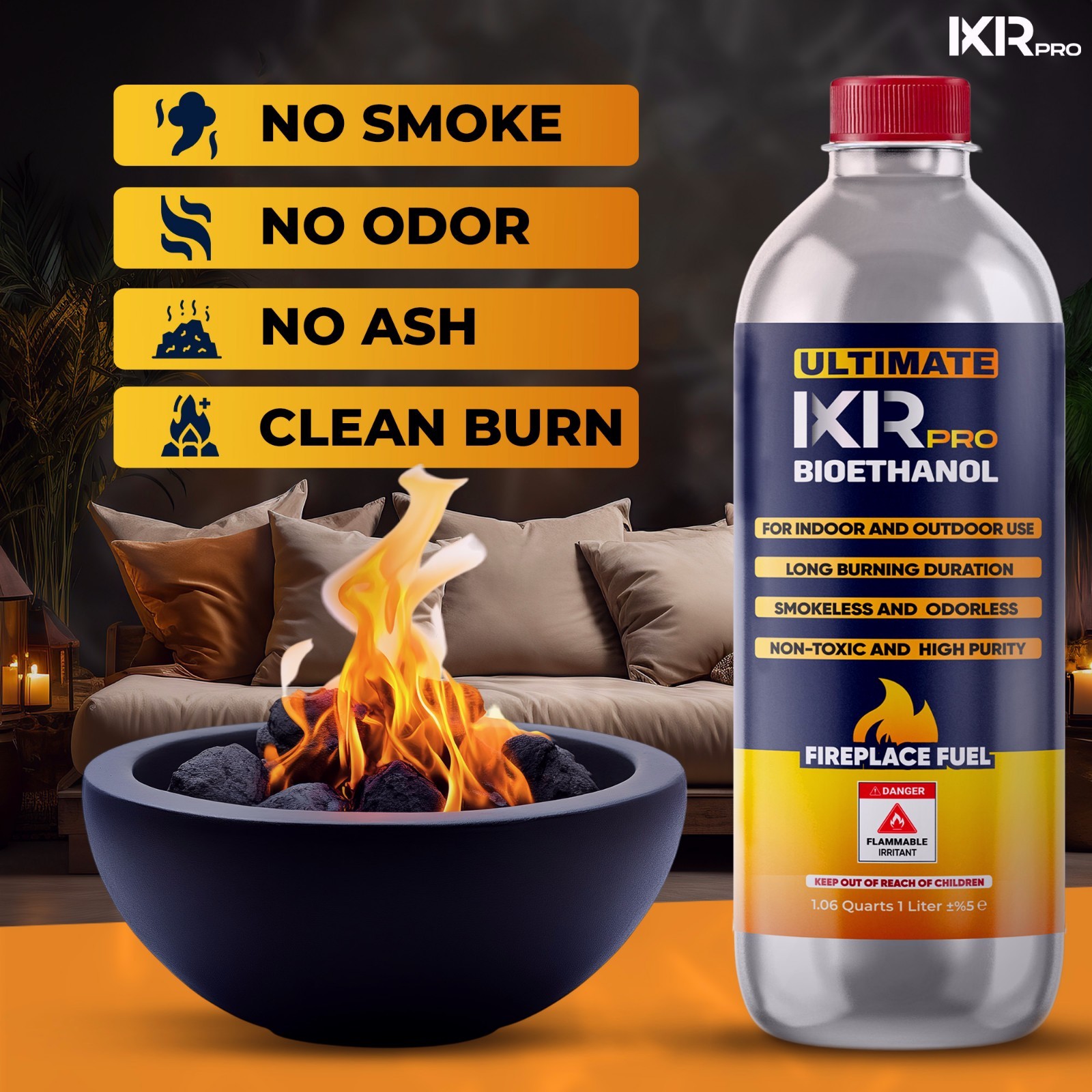 Bioethanol Fireplace Fuel 48 pcs – Clean Burning Ethanol Fuel